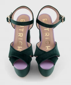 Anaconda Heels In Green Velvet | Butrich What's New, Pussycat?