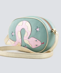 What's New, Pussycat? Anaconda Oval Bag In Mint | Butrich