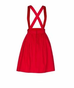 Pinupgirlclothing.com Final Sale - Joanne Jumper Skirt In Red | Magically Made Shop All In-Stock Items By Size