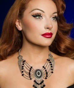 Sweet Romance Shop All In-Stock Items By Size Black Starburst Necklace