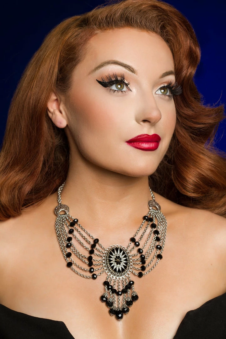 Sweet Romance Black Starburst Necklace Shop All In-Stock Items By Size 3 Sweet Romance Black Starburst Necklace Shop All In-Stock Items By Size