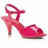 Pleaser Barbee Girl Kitten Heel Sandal In Hot Pink Vegan Patent Leather Under $60