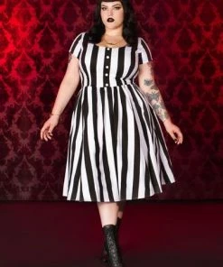 Final Sale - Diana Dress In Mark Stripe | Pinup Couture Shop All In-Stock Items By Size