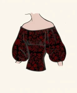 LBHM Final Sale - Marie-Thérèse Top In Red And Black Capri Floral ITY | Laura Byrnes & Hope Johnstun