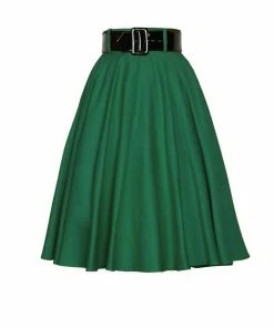 Shop All In-Stock Items By Size Final Sale - Doris Vintage Swing Skirt With Pockets In Emerald Green | Pinup Couture