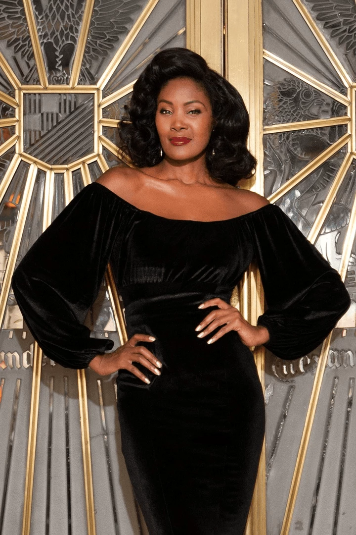 Pinup Girl Clothing Swann Long Sleeve Peasant Top In Black Stretch Velvet | Pinup Couture 9 Pinup Girl Clothing Swann Long Sleeve Peasant Top In Black Stretch Velvet | Pinup Couture