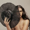 What's New, Pussycat? Hand Crafted Black Cabecinegro Wide Brimmed Sun Hat | Margarita Diaz Del Castillo
