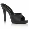 Pleaser The Bad Girl Platform Mule Heel In Black Vegan Leather | Pinup Girl Clothing What's New, Pussycat?