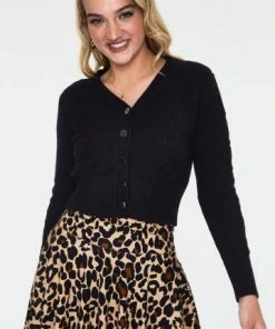 Jazmine Heart Knit Cardigan In Black | Voodoo Vixen What's New, Pussycat?