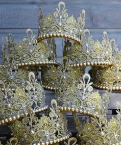 Mary Elizabeth Gold Lace Crown | Scarlet Harlow