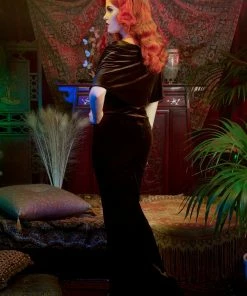 Laura Byrnes Design OYS Laura Byrnes California Gilda Cape In Brown Velvet Shop All In-Stock Items By Size