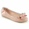 Pleaser Soda Shop Flats In Pink Vegan Patent Leather