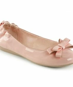 Pleaser Soda Shop Flats In Pink Vegan Patent Leather What's New, Pussycat?