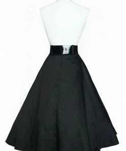 The Vintage Doris Swing Skirt In Black Cotton Sateen | Pinup Couture Shop All In-Stock Items By Size
