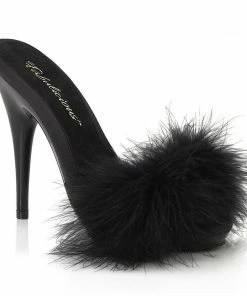 Pleaser Man Eater Mules In Black What's New, Pussycat?