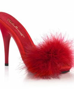 Pleaser Man Eater Mules In Red What's New, Pussycat?