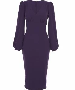 Laura Byrnes Design Final Sale - Rachel Dress In Purple Stretch Crepe By Traci Lords 18 Laura Byrnes Design Final Sale - Rachel Dress In Purple Stretch Crepe By Traci Lords