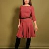 Original Design Sabrina Swing Dress In Marsala | Laura Byrnes Design
