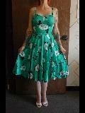 Pinupgirlclothing.com OYS XS Audrey Swing Dress In Teal Floral - L23