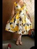 Pinupgirlclothing.com OYS S Sadie Dress In Yellow Roses - L37 Shop All In-Stock Items By Size