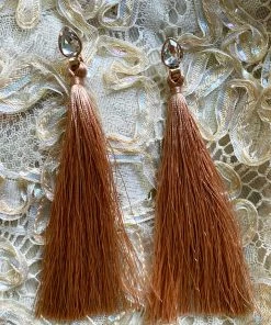 Wall To Wall Gold Tassel Earrings What's New, Pussycat?