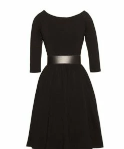 OYS - XS - S - Final Sale - Kayla Swing Dress In Solid Black Cotton Knit | Couture For Every Body Shop All In-Stock Items By Size