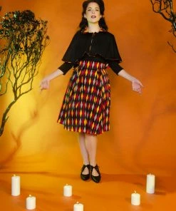 OYS Magically Made For Couture For Every Body Celestina Reversible Capelet In Black And Red House Harlequin Shop All In-Stock Items By Size