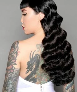 Pinup Girl Clothing Vintage Silhouette Backless Satin Longline Bra In White