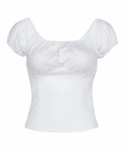 Shop All In-Stock Items By Size The Perfect Vintage Peasant Top In White | Pinup Couture