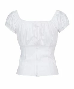 Shop All In-Stock Items By Size The Perfect Vintage Peasant Top In White | Pinup Couture