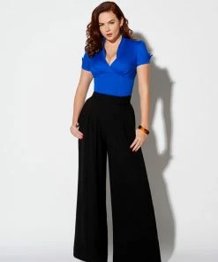 Laura Byrnes Design What's New, Pussycat? Laura Byrnes California Dietrich Pants In Black With 34