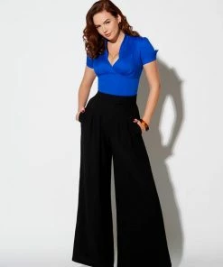 Laura Byrnes Design What's New, Pussycat? Laura Byrnes California Dietrich Pants In Black With 34