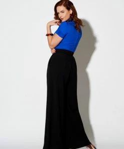 Laura Byrnes Design What's New, Pussycat? Laura Byrnes California Dietrich Pants In Black With 34