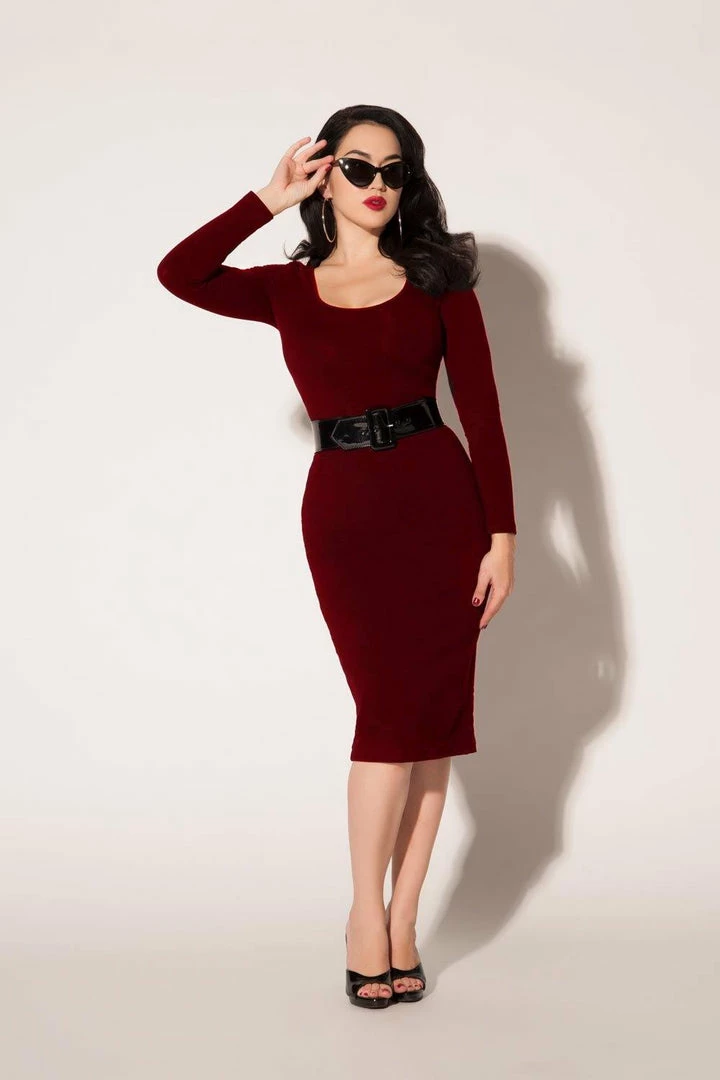 Hannah Wiggle Dress In Garnet Crepe | Laura Byrnes Design What's New, Pussycat? 10 Hannah Wiggle Dress In Garnet Crepe | Laura Byrnes Design What's New, Pussycat?