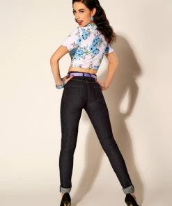 Love Your Body Denim Shop All In-Stock Items By Size Final Sale - Love Your Body - Premium Stretch Denim Fitted 4-Pocket Jeans By Laura Byrnes