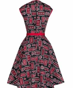 Shop All In-Stock Items By Size Final Sale - Pinup Couture Heidi Dress In Black Bandana Print