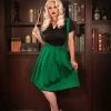 OYS Final Sale - Magically Made For Couture For Every Body Joanne Jumper Skirt With Removable Straps In Green Cotton Sateen Shop All In-Stock Items By Size