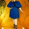 OYS Magically Made For Couture For Every Body Celestina Reversible Capelet In Black And Blue Shop All In-Stock Items By Size