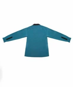 Pinup Couture OYS - Couture For Every Body Men's New Yorker Shirt In Teal With Black Contrast Shop All In-Stock Items By Size