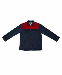 OYS - Couture For Every Body Men's Fleetwood Jacket In Navy With Ginger Contrast