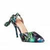 Pinup Girl Clothing Final Sale - Tropical Tryst Tie Up Heel In Black Floral Shop All In-Stock Items By Size