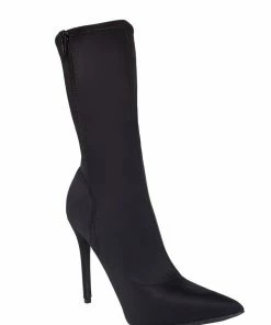 Pinup Girl Clothing Shop All In-Stock Items By Size Final Sale - Night Owl Mid Ankle Boot In Black