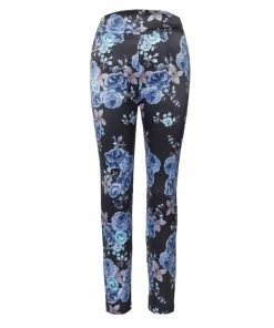 Final Sale - LB Trousers In Blue Roses | Laura Byrnes Design Shop All In-Stock Items By Size