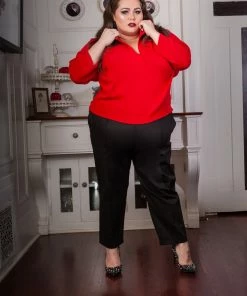 Vintage Sweater Girl Pullover In Red | Pinup Couture