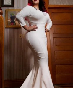 Final Sale - Theodora Gown In Ivory | Pinup Couture Shop All In-Stock Items By Size 10 Final Sale - Theodora Gown In Ivory | Pinup Couture Shop All In-Stock Items By Size