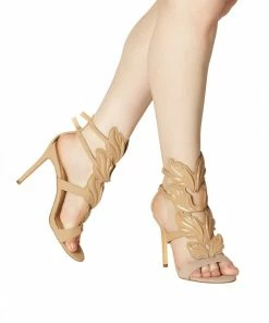 Pinup Couture Shop All In-Stock Items By Size Final Sale - Talaria Heeled Sandals In Nude