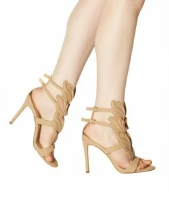 Pinup Couture Shop All In-Stock Items By Size Final Sale - Talaria Heeled Sandals In Nude