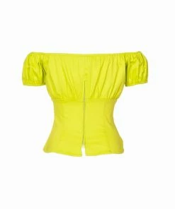 Shop All In-Stock Items By Size Vintage Short Sleeve Peasant Top In Chartreuse Cotton Sateen | Pinup Couture 31 Shop All In-Stock Items By Size Vintage Short Sleeve Peasant Top In Chartreuse Cotton Sateen | Pinup Couture