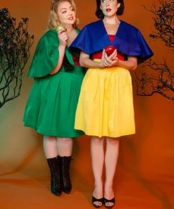 Shop All In-Stock Items By Size OYS Final Sale - Magically Made For Couture For Every Body Joanne Jumper Skirt With Removable Straps In Yellow Cotton Sateen