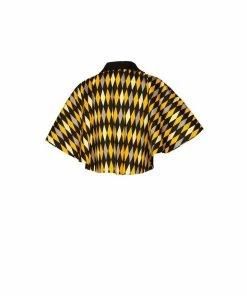OYS Magically Made For Couture For Every Body Celestina Reversible Capelet In Black And Yellow House Harlequin Shop All In-Stock Items By Size